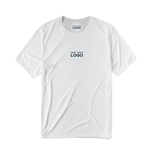 Raglan Sleeve <b>Men's</b> Gym T-<b>Shirt</b> Front Logo Quick Dry Organic Cotton Bamboo Blend Breathable Mesh Panel Sport Top - Product Image 4