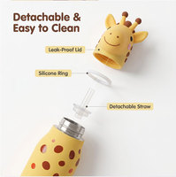 Bouteille d'eau personnalisée Licorne pour enfants, en acier inoxydable à double paroi, isolée sous vide, gourde scolaire avec paille souple, cadeau pour enfants, directement de l'usine