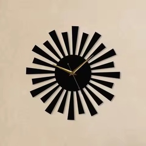 Horloges murales en métal sans rouille, sensation premium et designs uniques pour des espaces de vie élégants, affichage à aiguilles, horloge murale en métal - Product Image 4
