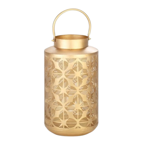 Lanternes métalliques exclusives faites à la main avec des verres et des finitions vieillies pour les salons - Product Image 3