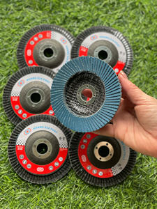 Disco de Lija HGP 72 Flap Azul 100x16mm de Alta Dureza # 40 # 60 # 80 # 120 para Pulir y Esmerilar Metal y Acero Inoxidable, 15000 RPM, 80 m/s - Product Image 5