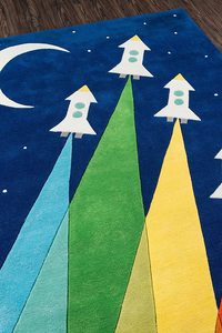 Tapis en laine fait main moderne abstrait floral, forme unique, sur mesure, à poils longs, adapté aux animaux domestiques, pour la maison et les pique-niques - Product Image 2