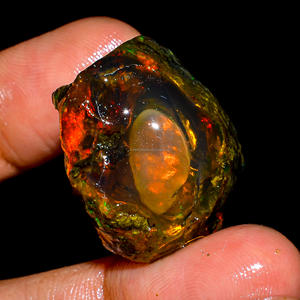 ใจเป่าพลอยโอปอลเอธิโอเปียนโอปอลแบบหยาบอัญมณีหลวมจากธรรมชาติจากไฟแบบ100% เกรดคุณภาพสูงสำหรับทำเครื่องประดับ - Product Image 2
