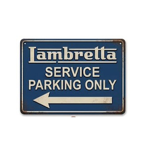 Blue Parking Lambretta Rectangular Sign <b>Metal</b> <b>Plaque</b> Wall Decor for Garage Home Cafe - Product Image 2