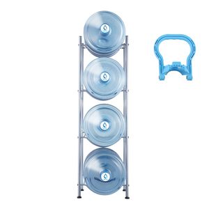 Portabottiglie a 4 livelli per impieghi gravosi, porta borracce da 5 galloni, scaffale singolo in ferro per 4 bottiglie - Product Image 1