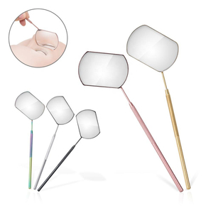 Single-Sided Personalized Wall-Mounted Inspection <b>Mirror</b> for Eyelash Extensions Gold-Plated Stainless Steel Finish Reasonable - Product Image 1