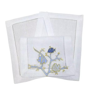 Servilletas de Cóctel Modernas Bordadas con Peces y Corales, Personalizadas al por Mayor, 6*9 Pulgadas, Duraderas, Reutilizables, 100% Algodón, para Eventos - Product Image 6