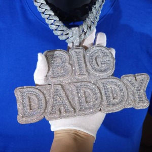 Buy Iced Out Silver Plated Moissanite Custom <b>Name</b> Necklace Baguette Letter Pendant Hip Hop Cuban <b>Chain</b> for Men's Luxury India - Product Image 4