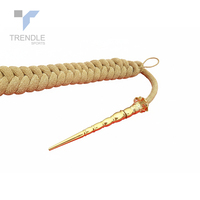 Cordon d'épaule en fil d'or massif fait main avec embouts métalliques pour usage cérémoniel en extérieur