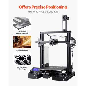 10 pièces 39.4in (1000mm) profilé d'extrusion d'aluminium 2020 haute résistance Rail linéaire anodisé Standard européen pour imprimante 3D CNC - Product Image 5