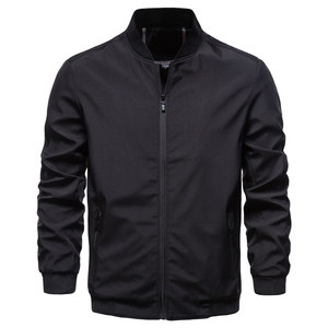 2026 New Stand Collar Zipper Men's Formal Bomber <b>Jacket</b> Business Casual Windproof Eco-Friendly Plaid Patchwork Autumn <b>Slim</b> <b>Fit</b> - Product Image 3