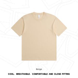 เสื้อยืดคอกลมแขนสั้นผ้าฝ้ายแท้ 180 กรัม ปักโลโก้ตามสั่ง OEM สำหรับผู้ชาย สีพื้น แบบยูนิเซ็กส์ สไตล์วัฒนธรรม - Product Image 3