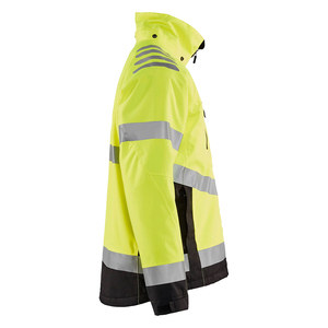Wholesale <b>Hi</b> <b>Vis</b> Winter Work Wear Safety Jacket <b>Orange</b> Black Color 100% Polyester Men's Safety Jacket With <b>Hoodies</b> And Pocket - Product Image 4
