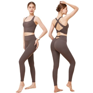 Ensemble de vêtements de sport pour femmes de haute qualité, soutien-gorge de sport extensible et leggings assortis pour la salle de sport, l'entraînement et la course à pied - Product Image 4