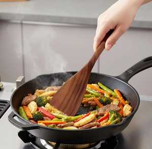 Durable Handmade Wooden Cooking Cutlery Set Rose <b>Gold</b> Plated Long Handle Eco-Friendly <b>Kitchen</b> <b>Utensils</b> Spatula Spoon Turner - Product Image 1