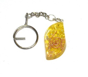 Yellow Agate Tumbled Stone Keychain | Wholesale Keychains - Product Image 2