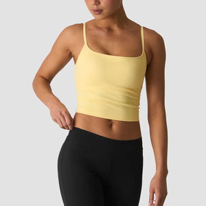 Nouveau débardeur court pour femme, dos nu, à bretelles, coupe ajustée, haute qualité, pour le sport, la gym et l'été - Product Image 3