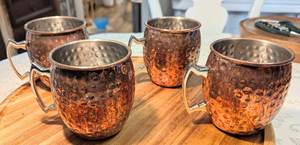 Copper Moscow mule <b>mug</b> set emerald shoreline beverage cups reusable handmade serving <b>mugs</b> premium finish - Product Image 5