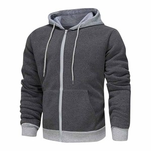 Sudaderas casuales de invierno con cremallera, color personalizado, sudaderas cálidas de algodón y forro polar. - Product Image 5
