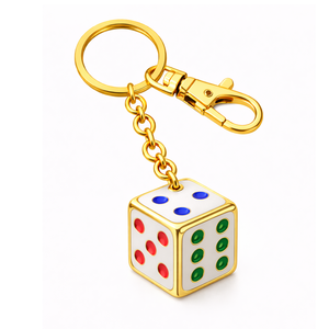 Souvenir de Las Vegas, cadeau de casino, porte-clés en métal avec logo personnalisé, dés personnalisés - Product Image 5