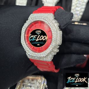 <b>Red</b> Quartz Stainless Steel Water Resistant Luxury Watch <b>Glitter</b> Bezel Analog Fashion Casual Wear - Product Image 2