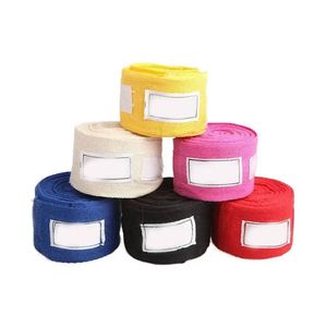 Ensemble de bandages de boxe en coton multicolores respirants pour le soutien des poignets, idéal pour l'entraînement en salle de sport et la pratique des arts martiaux - Product Image 1