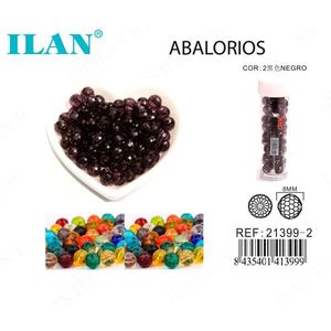 Ilan Abalorios Perline Rotonde Nere da 8 mm per la Creazione di Gioielli - Product Image 1