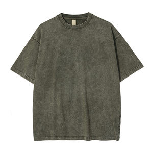 NUEVAS CAMISETAS DE MODA CON LOGOTIPO PERSONALIZADO, ESTILO STREETWEAR, TELA GRUESA, HIP HOP, ODM, TALLA GRANDE, PARA HOMBRE, CON CUELLO ALTO - Product Image 4