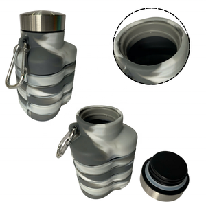 Bouteille d'eau pliante en silicone en forme de coeur 500ml Bouteille d'eau de voyage en silicone pliable - Product Image 6