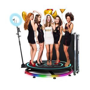 360 Photo Booth Machine for Parties with Flight Case, Logo Customization, Software APP Remote Automatic 360 Spin <b>Camera</b> Booth - Product Image 1