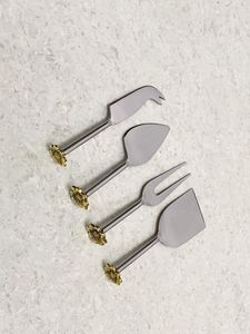 Ensemble d'ustensiles à fromage en acier inoxydable, 4 pièces, outils de service, compatibles lave-vaisselle - Product Image 1