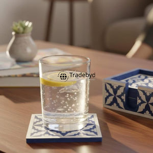 Posavasos Moderno con Incrustaciones de Hueso, Accesorio Decorativo Hecho a Mano para Mesa, Tradebyd - Product Image 3