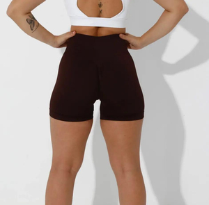 Shorts de yoga sans coutures pour femmes, taille haute, doux, extensibles, respirants, pour fitness, gym, course à pied, anti-transpiration, tenue active d'été - Product Image 3