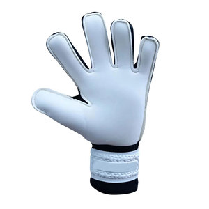 Gants de gardien de but Daizen Star, blanc et noir, en PU, protection des doigts, antidérapants, respirants, avec fermeture auto-agrippante réglable au poignet - Product Image 4