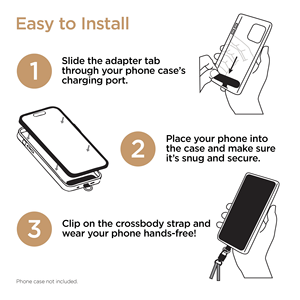TECHcessories Cinturino Universale a Tracolla per Telefono, Corda Intrecciata Color Sabbia, Accessorio per Cellulare - Product Image 4