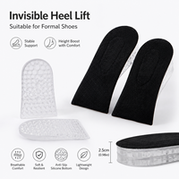 Semelles rehausseuses pour hommes et femmes, coussinets d'air invisibles pour chaussures, inserts confortables absorbant les chocs