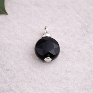 Pendentif rond en quartz aigue-marine, serti clos en argent plaqué, breloque facettée, bijoux faits à la main, vente en gros - Product Image 5