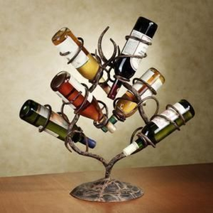 Porte-bouteille flottant à maillons de chaîne offrant un effet visuel d'équilibre unique, disponible à prix de gros. - Product Image 2
