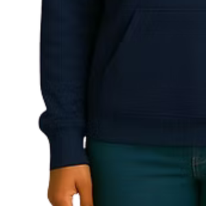 Sudadera con Capucha Azul para Mujer, Bordado 3D, Estilo Casual, Manga Larga, Cómoda para el Día a Día - Product Image 4