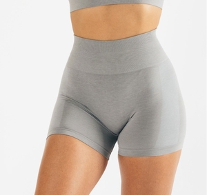 <b>Women's</b> High <b>Waist</b> Sporty Booty <b>Shorts</b> Solid Blue Knitted Spandex Polyester Breathable Skinny Fit <b>Elastic</b> <b>Waist</b> - Product Image 6