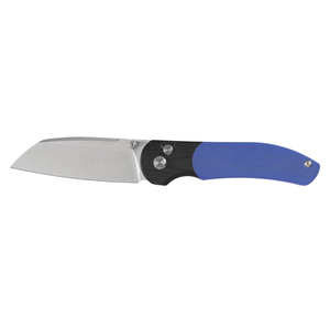 Cuchillos Plegables con Mango Bicolor Azul y Negro, Hoja Satinada Tipo Patita de Oveja, Agarre Ergonómico para Camping y Uso Diario - Product Image 1
