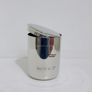 Wholesale Modern Luxury Brass 13.5 oz Unique <b>Empty</b> Handmade Durable Candle <b>Jars</b> Lid Polished Finish Custom Logo Christmas Home - Product Image 2