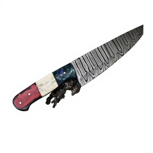 Cuchillo de Chef Hecho a Mano de Acero de Damasco | Cuchillo de Cocina de 13 Pulgadas con Mango de Madera de Palisandro | Cuchilla Profesional Afilada para Uso Doméstico y en Restaurantes - Product Image 1