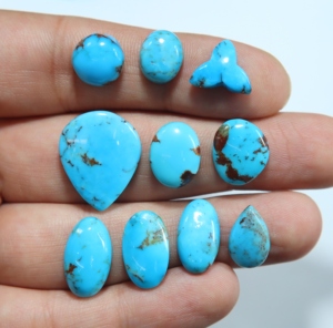 Turquesa de Arizona, Turquesa Azul Natural, Gemas Sueltas de Formas Mixtas, Cabujón para la Elaboración de Joyas - Product Image 3