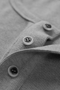 <b>Men's</b> Oversized Gray <b>Henley</b> Long Sleeve Pullover Knitted Cotton Casual Button Up <b>Top</b> Autumn Streetwear Solid Color Regular Fit - Product Image 3