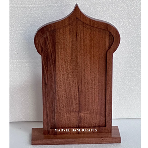 Placa Decorativa de Madera con Arco, Adorno Islámico, Ramadán Kareem, Pieza Decorativa Festiva para Interiores, Figura Decorativa para Mesa, Objetivo Cultural - Product Image 2