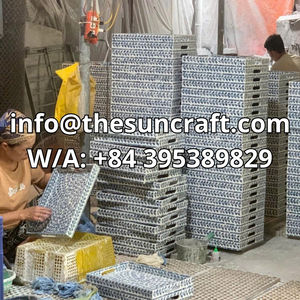 Plateau rond en bois incrusté de nacre, nouveauté, idéal pour le Ramadan, fabriqué au Vietnam - Product Image 5