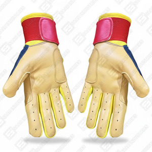ถุงมือเบสบอลซอฟต์บอลหนังวัวแท้ขายดี ทนทาน ใช้ได้ทั้งมือซ้ายและขวา สีสันโดดเด่น นุ่มสบาย ข้อมือยาว - Product Image 3