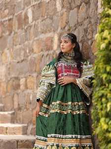Afghani Kuchi Maxi <b>Dress</b> Women Custom Colors Floral Print Embroidery Long Sleeves Wedding Party Casual <b>Dresses</b> For Ladies Girls - Product Image 5
