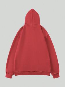 En gros, Sweat à capuche intégral zippé, épais, oversize, en coton vintage, avec double fermeture éclair, style streetwear, vierge, pour l'hiver, avec cagoule intégrée - Product Image 2